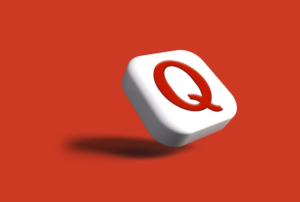 3D rendering of the Quora logo.